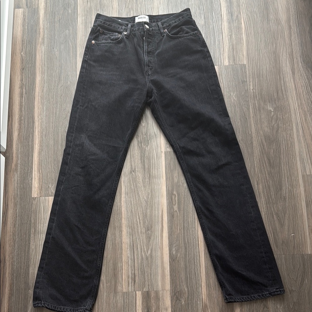Agolde Lana Straight Jeans in black (Haywire)